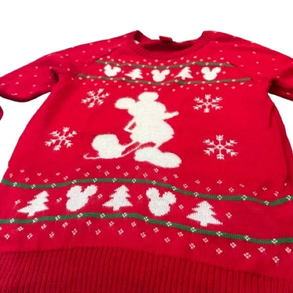 Disney | Mickey Mouse | Red Winter Festive Ugly Christmas Sweater in Medium - Picture 3 of 9